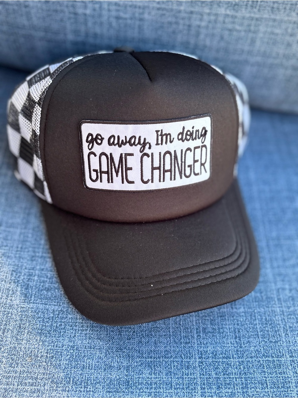 ⭐️Game Changer Black Trucker Cap - Unbranded
